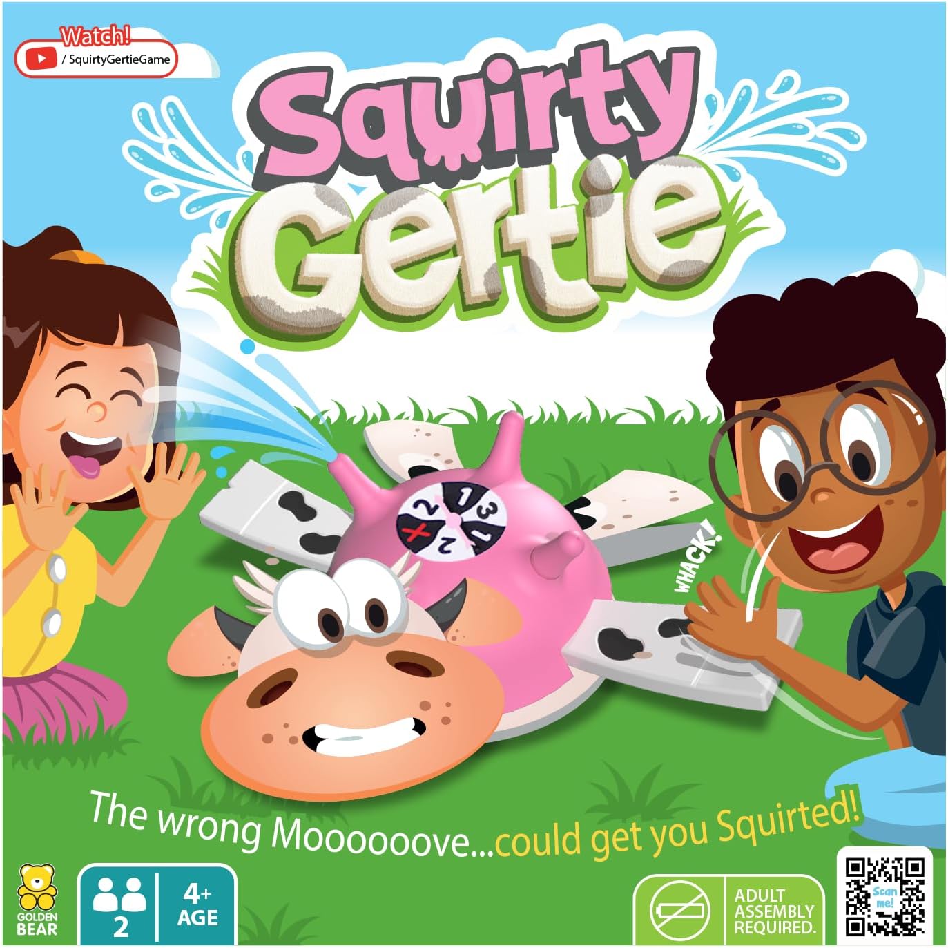 Squirty Gertie 3780 Cow Board Game, Pink, One Size