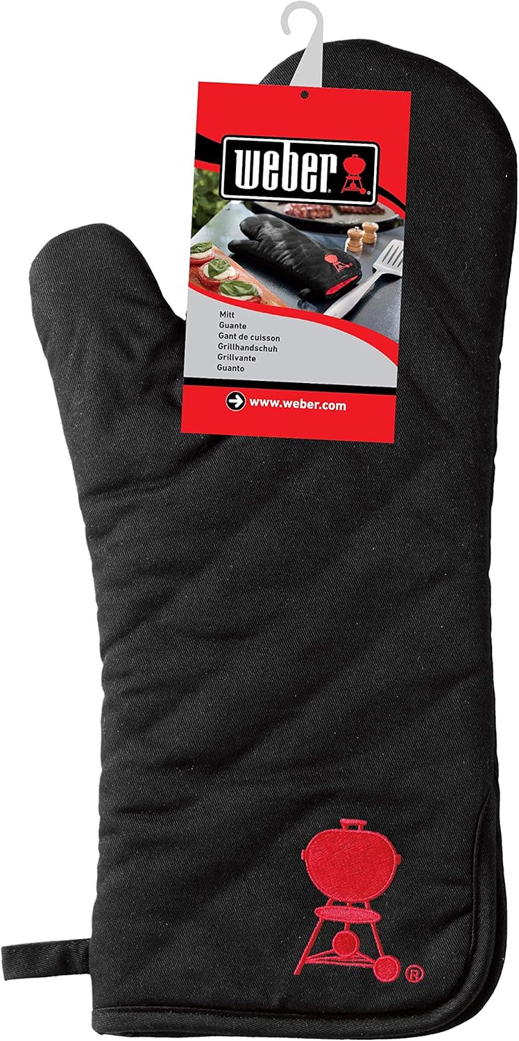 Weber Premium Ovenwant | Katoen & Polyester | Handschoen Voor Veilig Barbecueën | 1 Maat | Zwart (6472