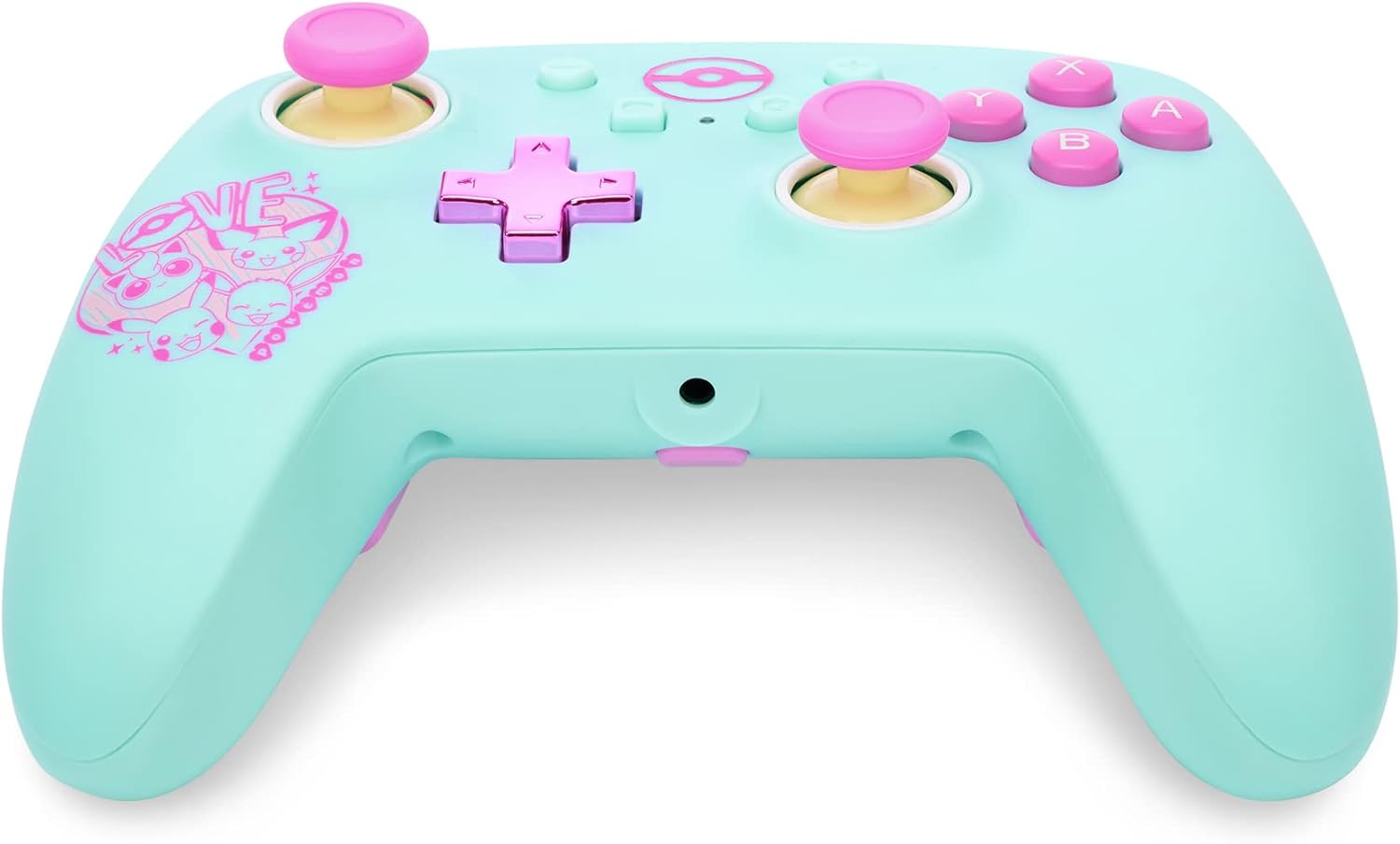 PowerA Enhanced Wired Controller for Nintendo Switch and Oled Model, Advance Gaming Buttons, 3.5mm Stereo Jack and Anti-Friction Rings, Officially Licensed: Pokémon: Sweet Friends