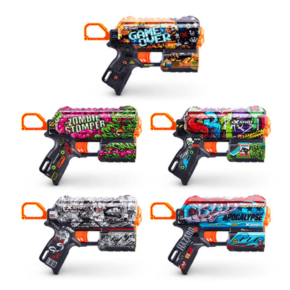 ZURU - XSHOT - Skins - Flow - Foam pijlpistool - Geleverd met 8 pijlen - Ruim kleur - Schiet tot 27 meter - 36516