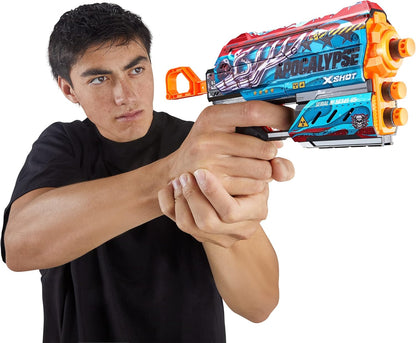 ZURU - XSHOT - Skins - Flow - Foam pijlpistool - Geleverd met 8 pijlen - Ruim kleur - Schiet tot 27 meter - 36516
