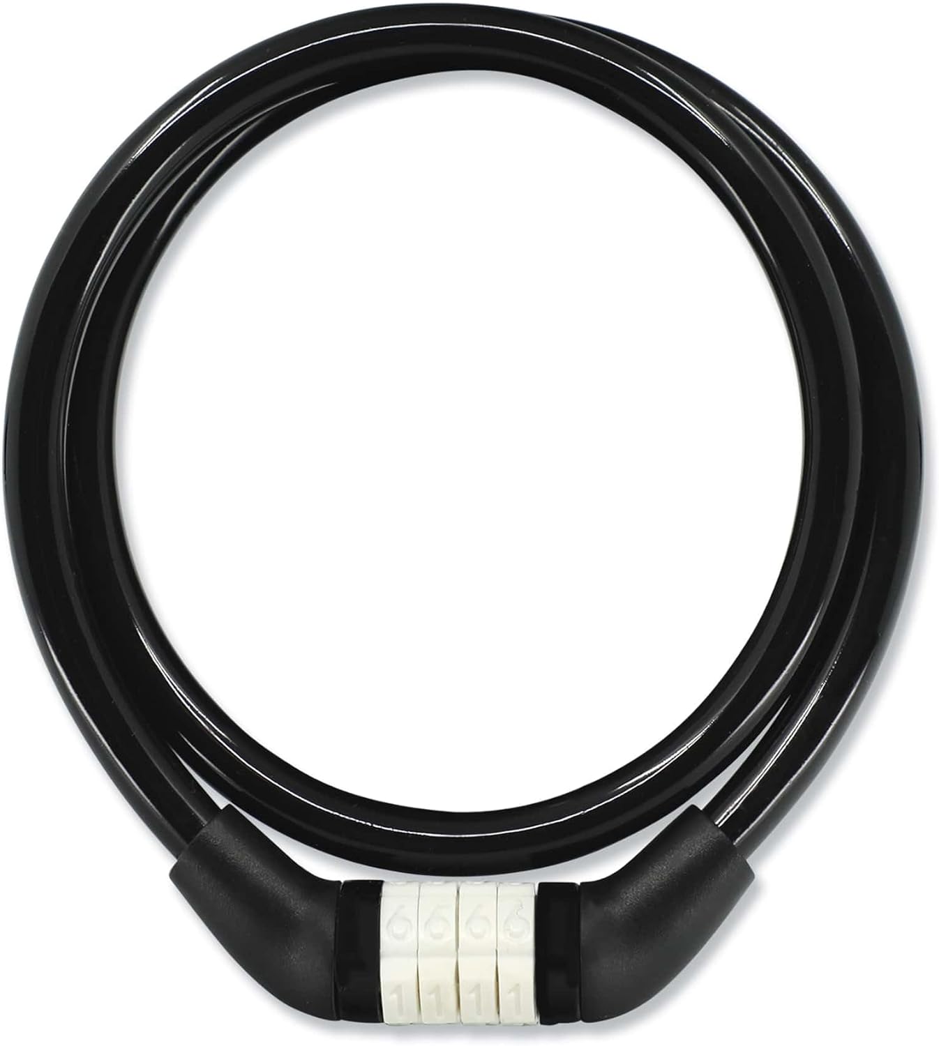 Crazy Safety Black Children's Bike Lock | Weatherproof Combination Lock for Bicycles | Easy handling | Cable Lock Code Combination| Children's Bicycle Lock Girls and Boys | Bicycle Accessories