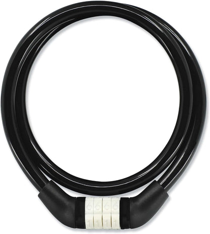 Crazy Safety Black Children's Bike Lock | Weatherproof Combination Lock for Bicycles | Easy handling | Cable Lock Code Combination| Children's Bicycle Lock Girls and Boys | Bicycle Accessories