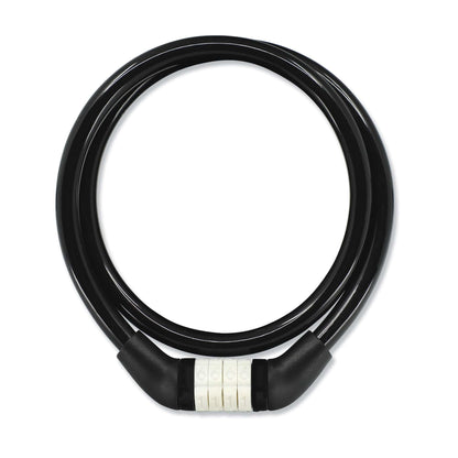Crazy Safety Black Children's Bike Lock | Weatherproof Combination Lock for Bicycles | Easy handling | Cable Lock Code Combination| Children's Bicycle Lock Girls and Boys | Bicycle Accessories