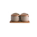 Houjiiloll TLP portaspezie, barattolo per condimenti in ceramica a conchiglia da cucina sale zucchero monosodico glutammato condimento scatola barattolo forniture da cucina (colore: A, dimensioni: 2 2pcs A