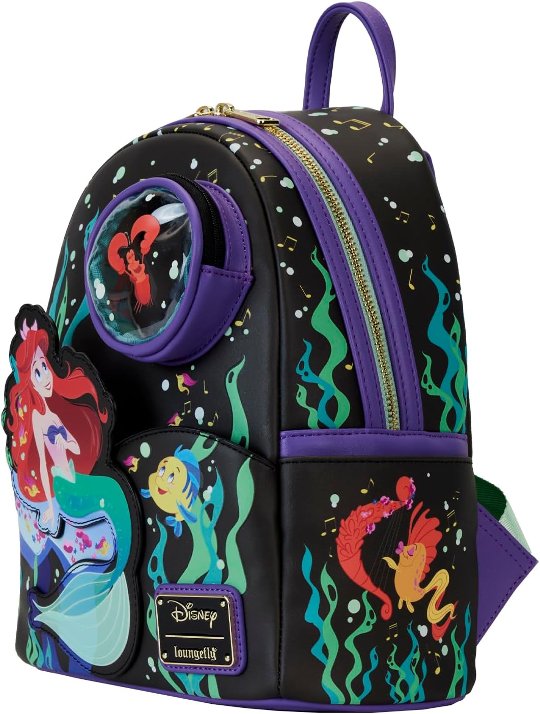 Loungefly Disney The Little Mermaid 35th Anniversary Life is the Bubbles Kids Mini Backpack Multi