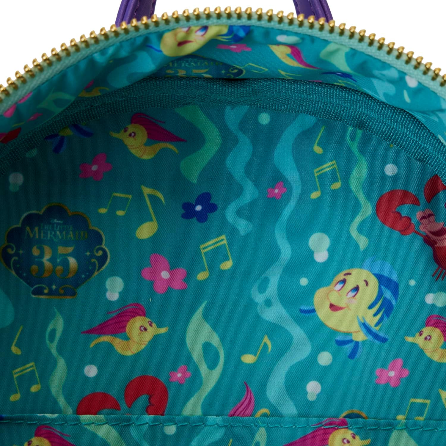 Loungefly Disney The Little Mermaid 35th Anniversary Life is the Bubbles Kids Mini Backpack Multi