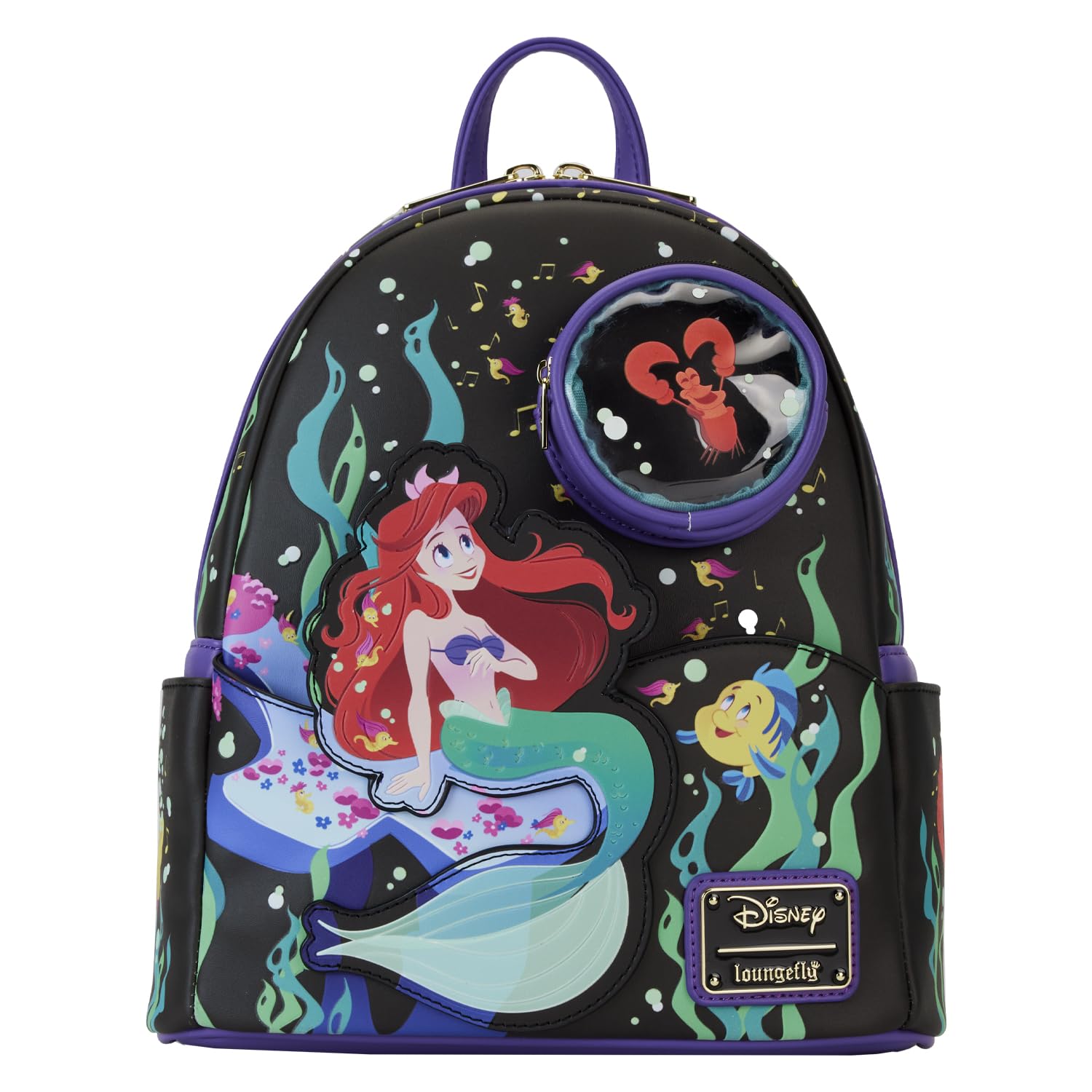 Loungefly Disney The Little Mermaid 35th Anniversary Life is the Bubbles Kids Mini Backpack Multi