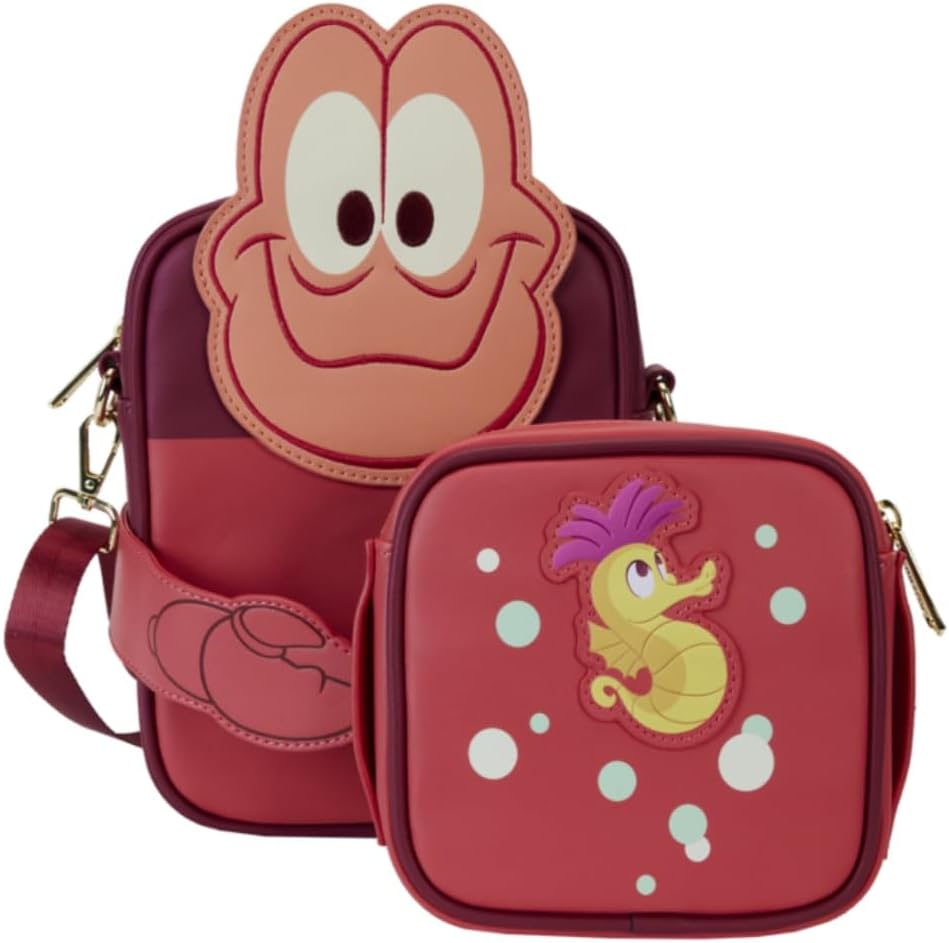 Loungefly Disney The Little Mermaid 35th Anniversary Sebastian Kids Crossbuddies Bag Multi