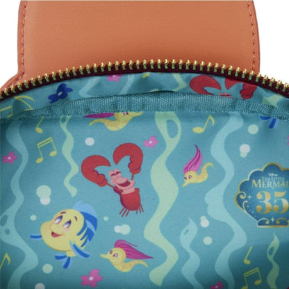 Loungefly Disney The Little Mermaid 35th Anniversary Sebastian Kids Crossbuddies Bag Multi