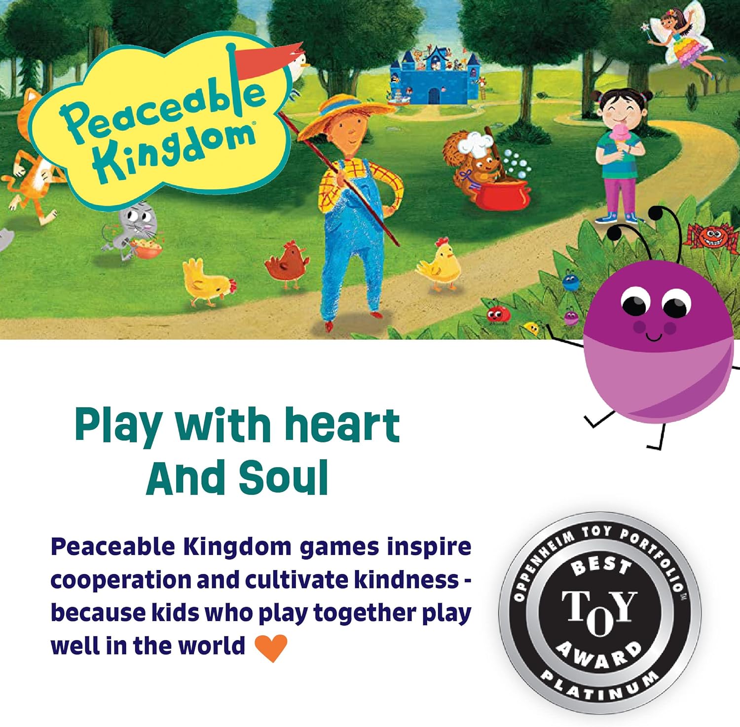 Peaceable Kingdom Snug as a Bug in a Rug cooperative game for little kids