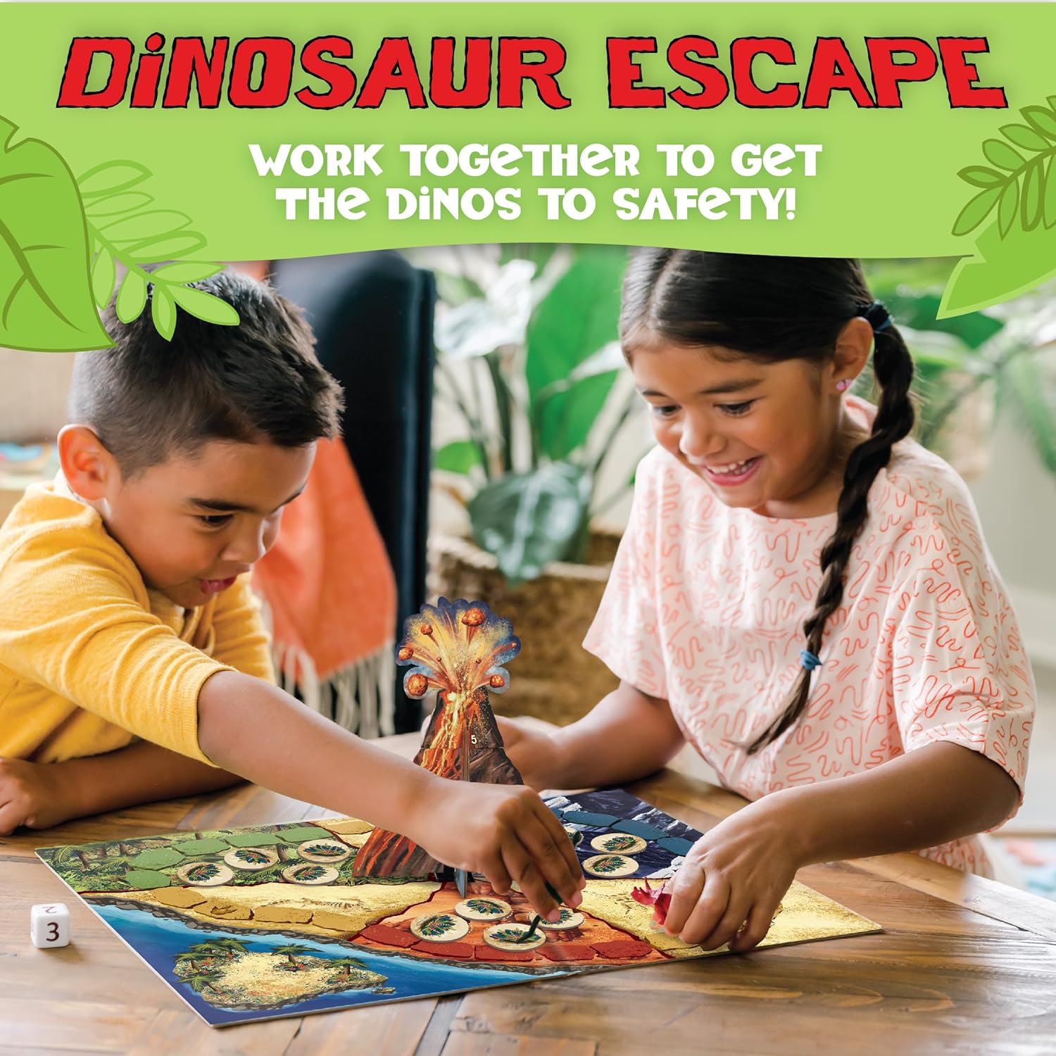 Peaceable Kingdom Dinosaur Escape Award Winning Cooperative Memory Game of Logic and Luck for 2 to 4 Kids Ages 4+
