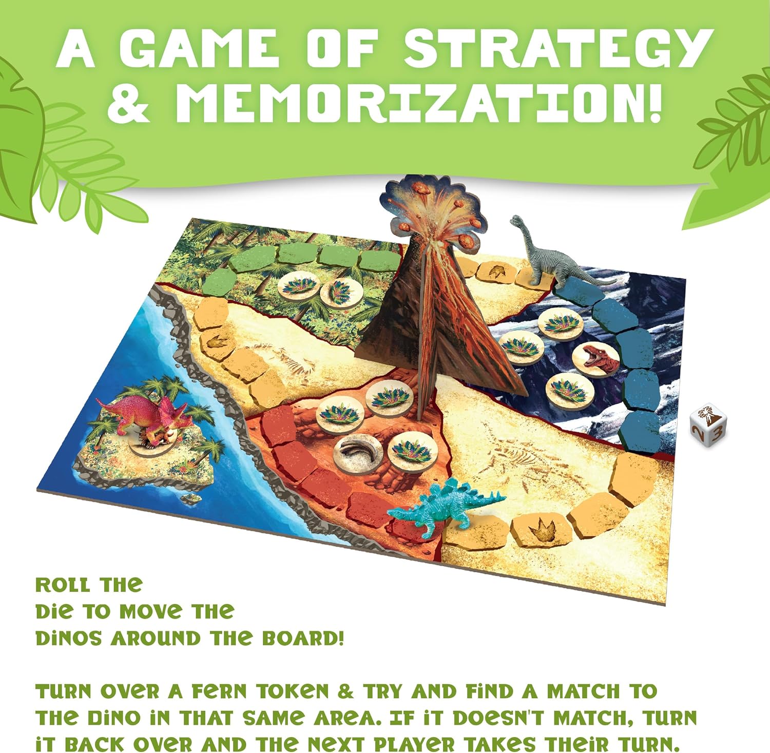 Peaceable Kingdom Dinosaur Escape Award Winning Cooperative Memory Game of Logic and Luck for 2 to 4 Kids Ages 4+