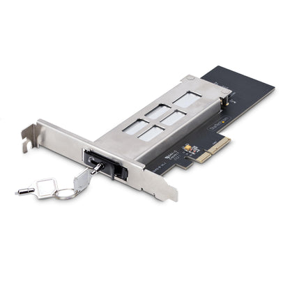 StarTech.com Tarjeta PCIe x4 a SSD NVMe M.2 - Rack Móvil Backplane con Bandeja Removible Hot Swap Intercambiable en Caliente - Bahía de Unidad PCIe 4.0/3.0 - con Llave (M2-Removable-PCIE-N1