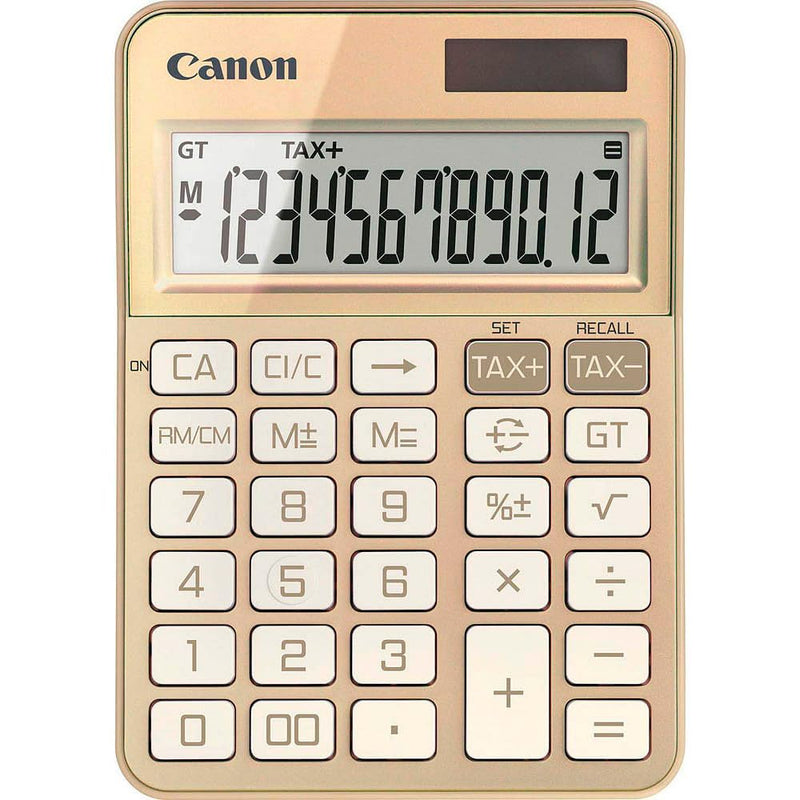 Canon KS-125KB-GD Scientific Calculator, Suitable for School and Business, Dual Power Battery, Tax Calculations and Grand Total Function, Large Upright Angled Screen