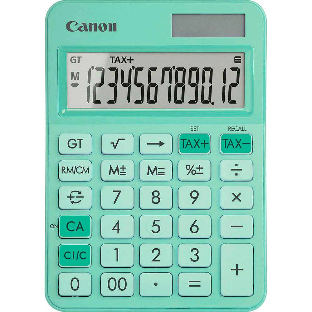 Canon LS-125KB-GR, Scientific Calculator, Suitable for School and Business, Dual Power Battery, Tax Calculations and Grand Total Function, Large Flat Display and Keys