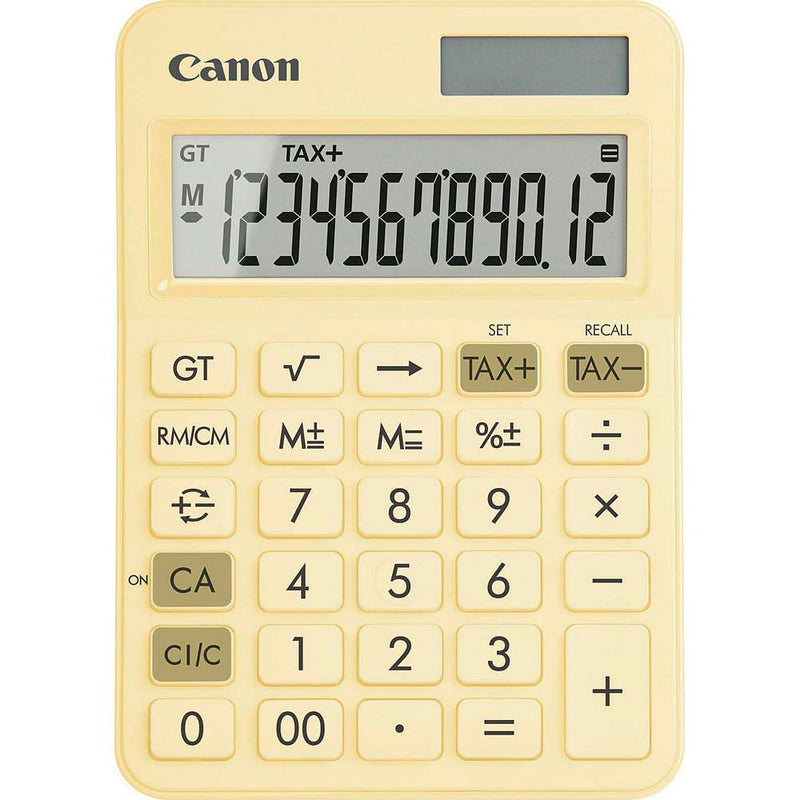 Canon LS-125KB-PYL, Scientific Calculator, Suitable for School and Business, Dual Power Battery, Tax Calculations and Grand Total Function, Large Flat Display and Keys