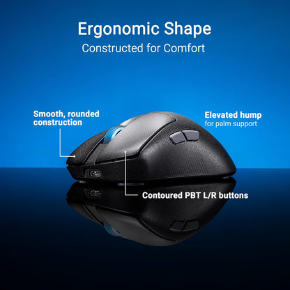 ASUS ROG Keris II Ace is an ultralight 54-gram ergonomic gaming mouse with a shape tested by pro FPS players
