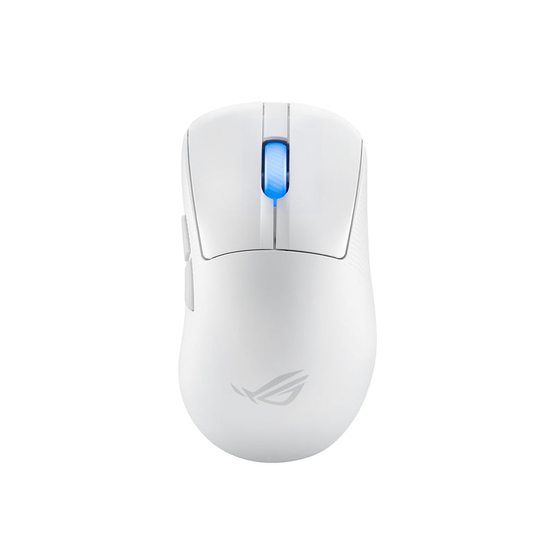 ASUS ROG Keris II Ace Wireless AimPoint White Gaming Maus (ergonomisch, optischer Sensor ROG AimPoint Pro, 42.000 DPI, ROG Optical Micro Switches, USB, Bluetooth, 2,4-GHz-HF ROG SpeedNova, weiß)