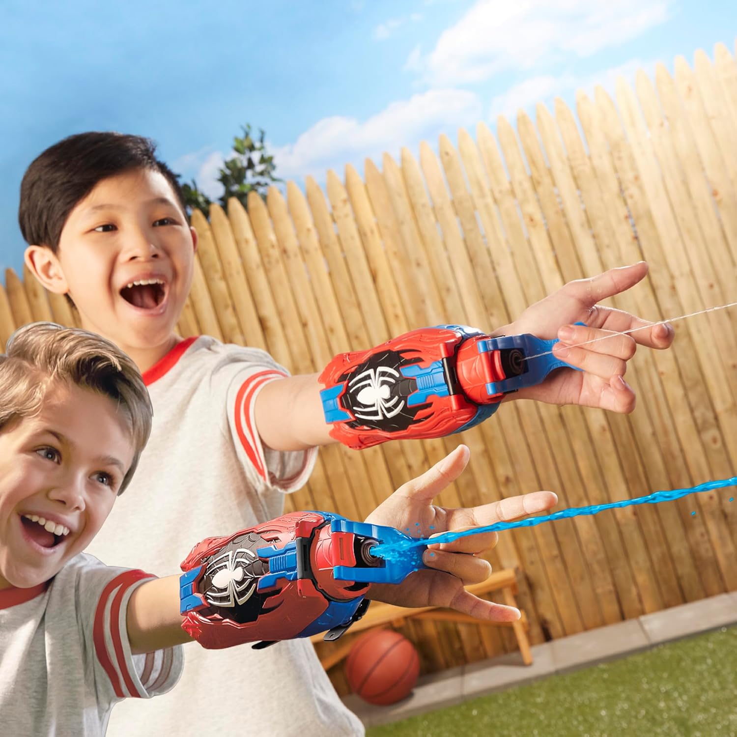 Spider-Man Marvel Real Webs Ultimate Web Blaster, 2-in-1 Blaster, Roleplay Toy, Costume, Toys, Red and Blue