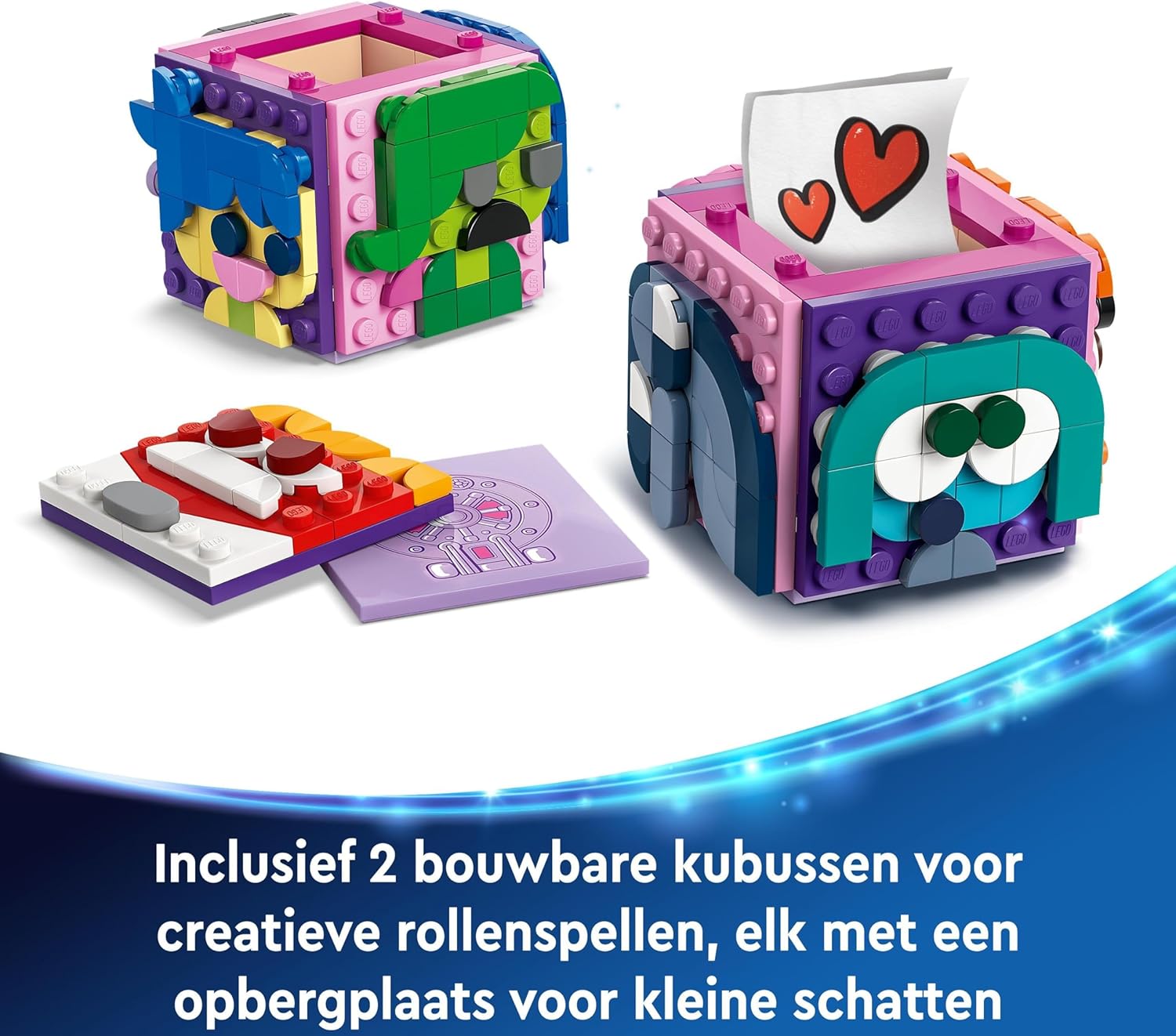 LEGO Disney Pixar Inside Out 2 Mood Cubes Playset, Building Toy for 9 Plus Year Old Girls & Boys, Includes Character Mini-Doll Figures from the Film, Fun Gift to Share Emotions like Joy 43248
