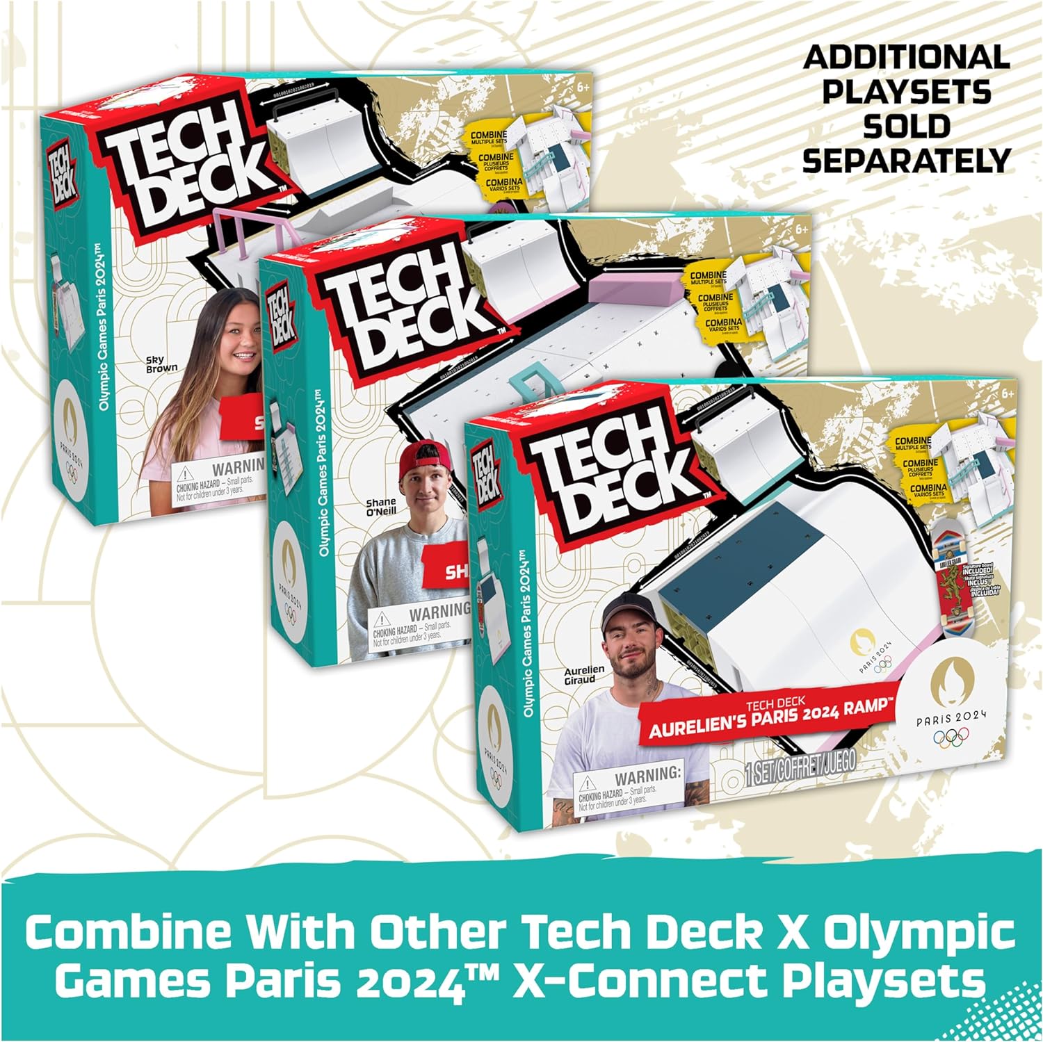 Tech Deck, Sky Brown’s Olympic Games Paris 2024 Ramp, Customisable X-Connect Park Creator Playset & Exclusive Fingerboard, Kids’ Toy for Ages 6 and up