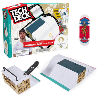 Tech Deck, Aurélien Giraud’s Olympic Games Paris 2024 Ramp Customisable X-Connect Park Creator Playset & Exclusive Fingerboard, Kids’ Toy for Ages 6+