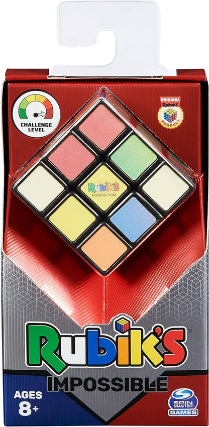 Rubik’s Impossible, The Original 3x3 Cube Advanced Difficulty Classic Colour-Matching Problem-Solving Puzzle Game Toy, for Adults and Kids Aged 7 and up