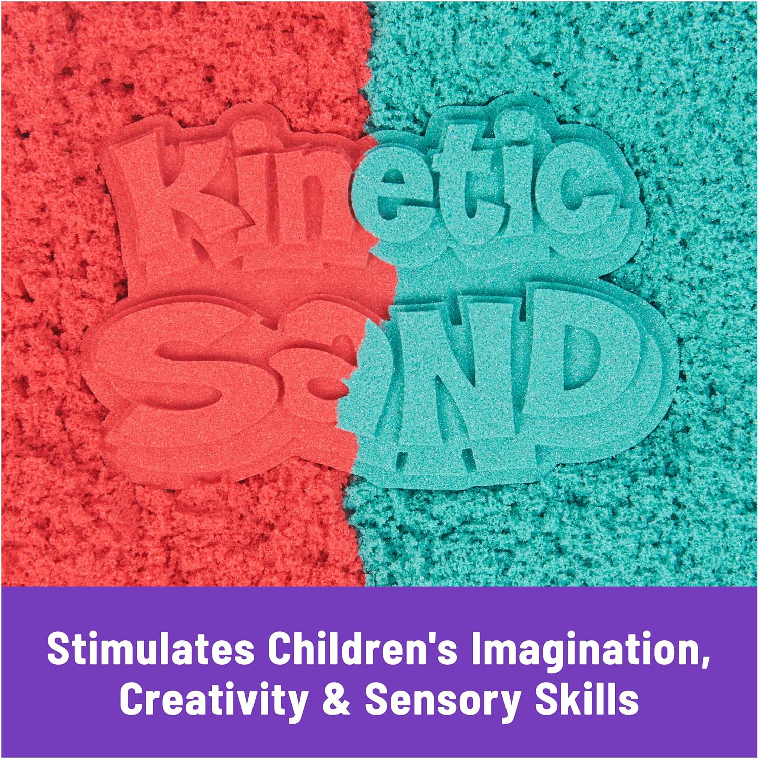 Kinetic Sand, Mould N' Flow 24 Oz Sand in 2 Colours Red and Green 3 Tools for Modeling and Creating, Toy for Kids and Girls, 3+ Years Old
