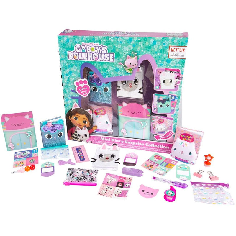 Gabby's poppenhuis, mini-dagboek, verrassingscollectie, meisjes, briefpapier, set voor kinderen vanaf 3 jaar