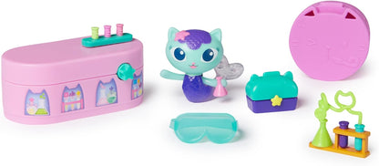 Gabby’s Dollhouse, Bobble Kitty Möbel Pack von Meerkätzchen, Katzen-Figur mit Puppenhausmöbeln und Zubehörteilen, ab 3 Jahren