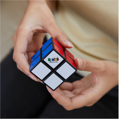 Rubik’s Cube Family Pack, Original 3x3 Cube, 2x2 Cube and 3x3 Keyring Cube, Complete Pack of 3