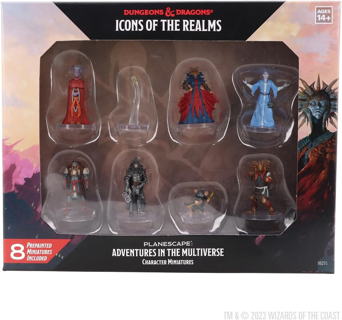 D&D Icons of the Realms: Planescape: Adventures in the Multiverse - Character Miniatures Boxed Set | WizKids Minis | Painted Figures