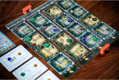 Thunderworks Games - Stonespine Architects | Strategy Board Game | Card-Drafting Dungeon Design | Competitive Tableau Builder | World of Ulos | Ages 10+ | Family Game for 1-5 Players | 45-60 Minutes