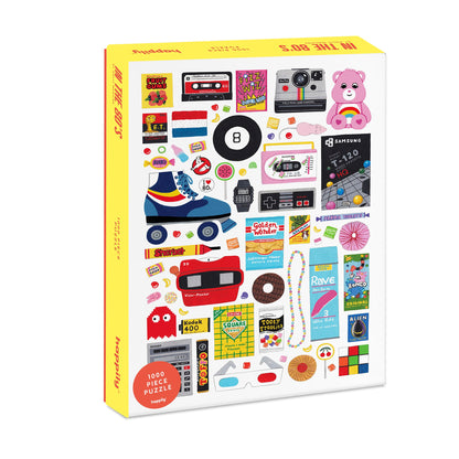 In the 80s 1000 Piece Jigsaw Puzzle for Adults | Premium 100% Recycled Board | 80s Retro 1000 Piece Puzzle for Adults | Retro Gifts | Happily Jigsaw Puzzles