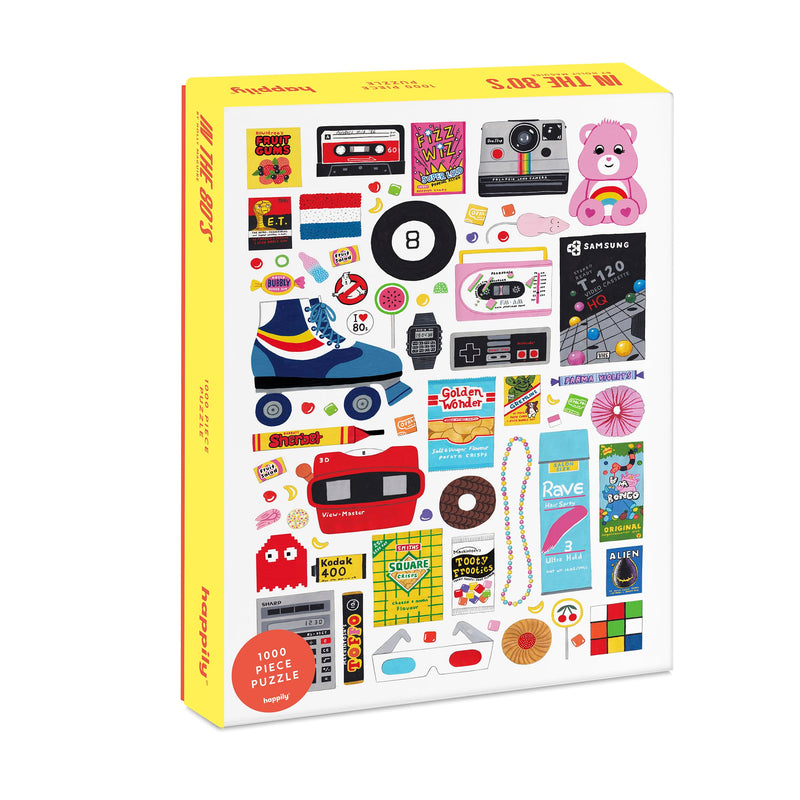 In the 80s 1000 Piece Jigsaw Puzzle for Adults | Premium 100% Recycled Board | 80s Retro 1000 Piece Puzzle for Adults | Retro Gifts | Happily Jigsaw Puzzles
