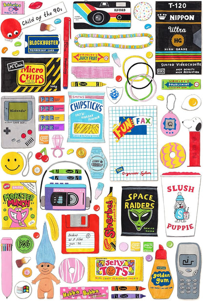 In the 80s 1000 Piece Jigsaw Puzzle for Adults | Premium 100% Recycled Board | 80s Retro 1000 Piece Puzzle for Adults | Retro Gifts | Happily Jigsaw Puzzles