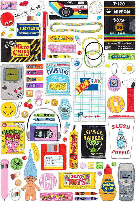 In the 80s 1000 Piece Jigsaw Puzzle for Adults | Premium 100% Recycled Board | 80s Retro 1000 Piece Puzzle for Adults | Retro Gifts | Happily Jigsaw Puzzles