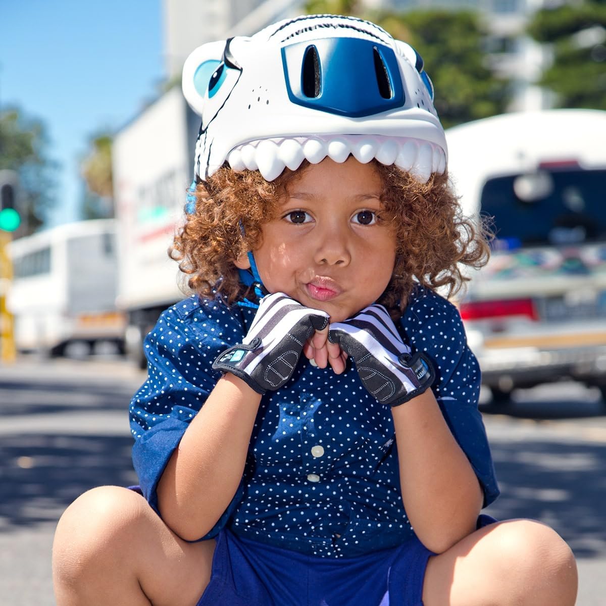 Fietshelm voor kinderen | Oranje Tijger | Crazy Safety | EN1078 Gecertificeerd Zwarte Panter S (49-55cm