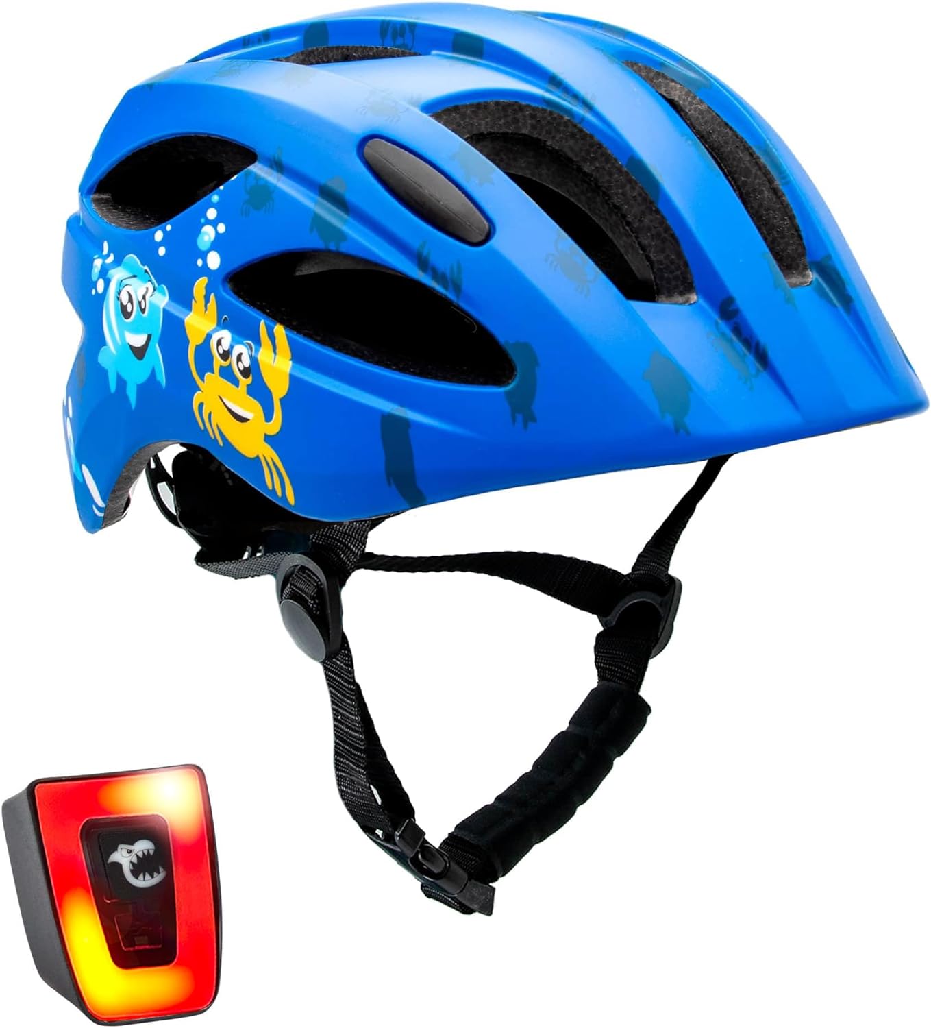 Crazy Safety Cool S.W.A.T. Children's Bike Helmet | Bicycle helmet for children aged 6-12 years for bicycles, skateboards, mountain bikes, skates, USB rechargeable tail light |