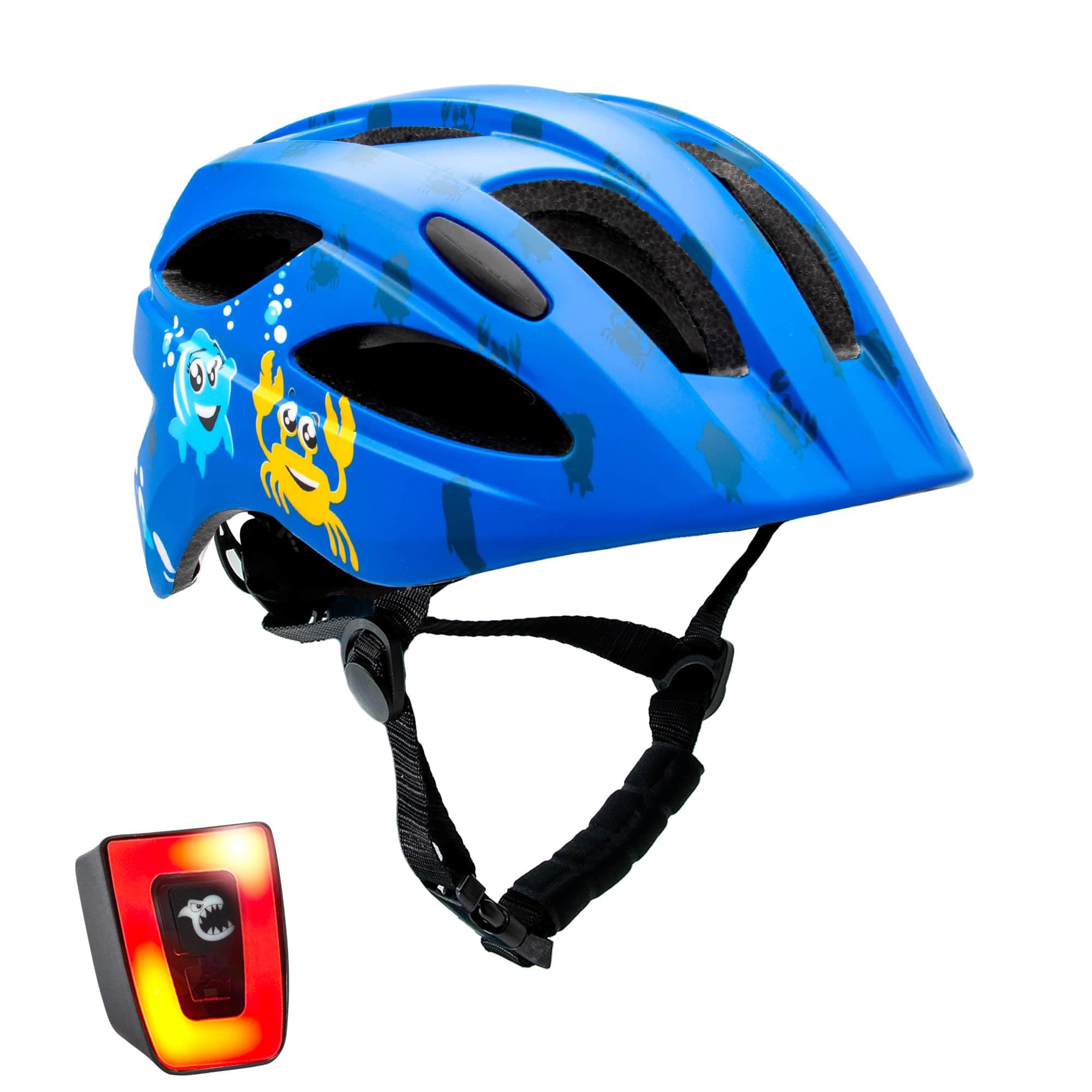 Crazy Safety Cool S.W.A.T. Children's Bike Helmet | Bicycle helmet for children aged 6-12 years for bicycles, skateboards, mountain bikes, skates, USB rechargeable tail light |