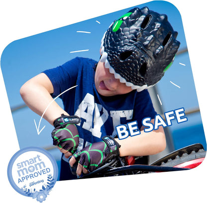 Crazy Safety Fietshelm voor kinderen, in-mold, 6 verl (krokodil