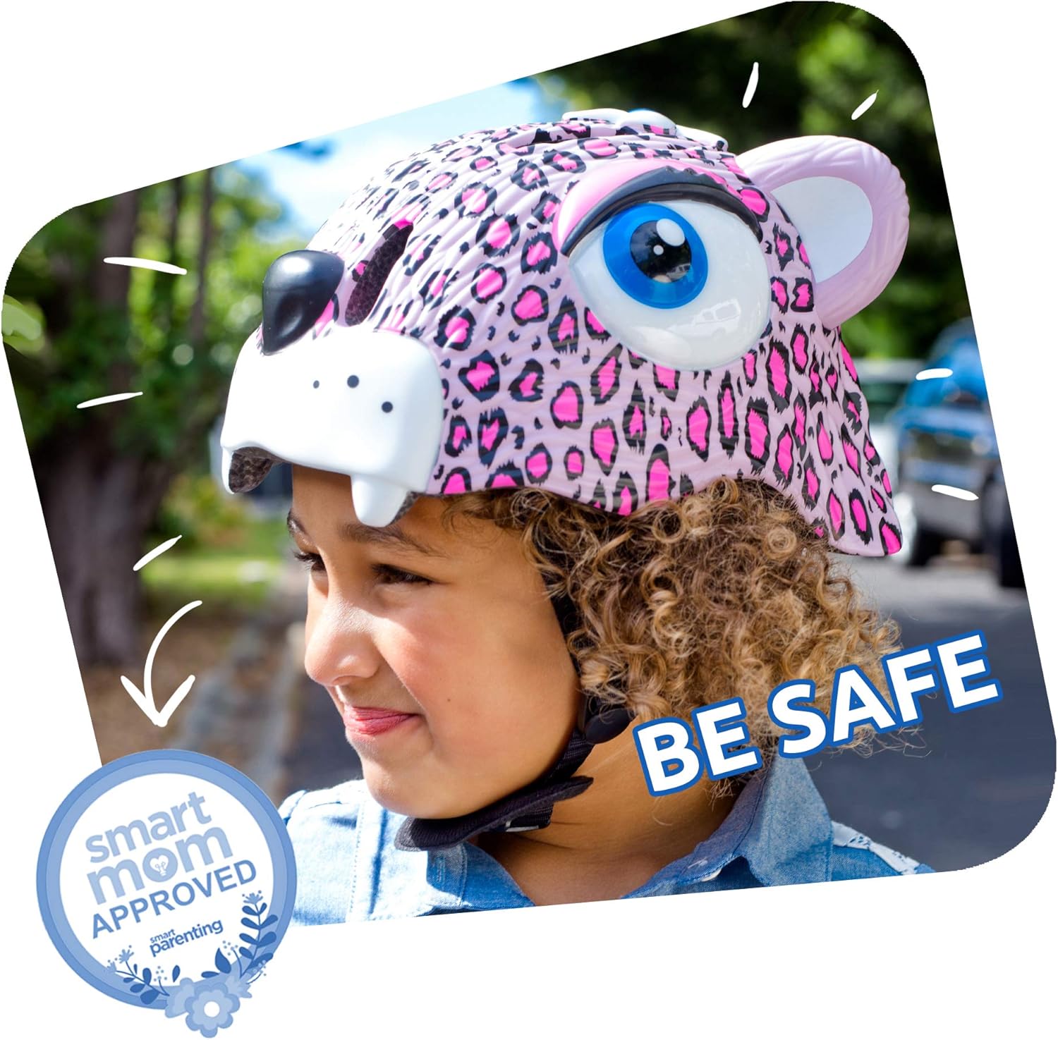 Crazy Safety Kinder Fahrradhelm | Fahrradhelm Kinder 2-7 Jahren für Fahrrad, Skateboard, Radsport, Laufrad, Tretroller, Inlineskates | Leichter und Verstellbarer 3D Tierhelm 49-55 cm (Tiger Orange)