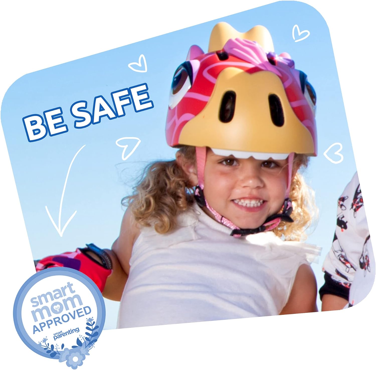 Fietshelm voor kinderen | Oranje Tijger | Crazy Safety | EN1078 Gecertificeerd Rode Giraffe S (49-55cm)