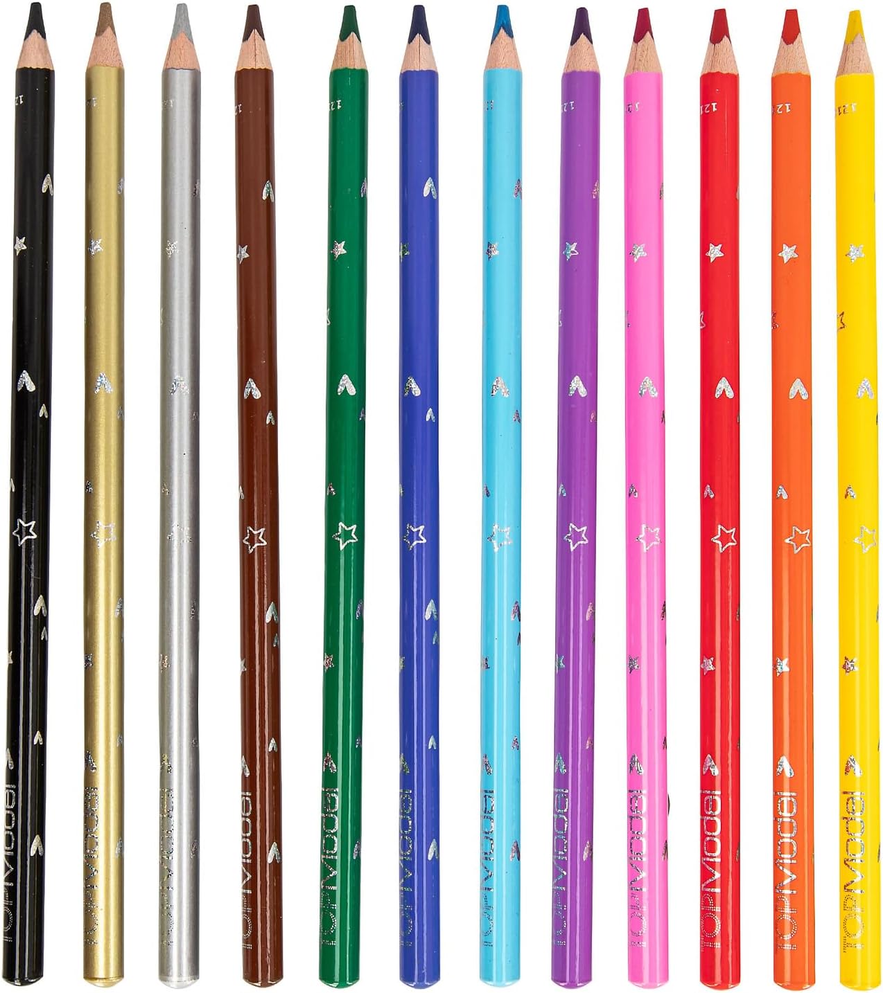Depesche 12103 TOPModel Colour Roulette - Malspiel mit 12 dünnen Buntstiften und einem Farb-Roulette mit Kugel zur Wahl der nächsten Farbe