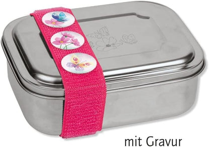 RVS Lunchtrommel - Vlinder