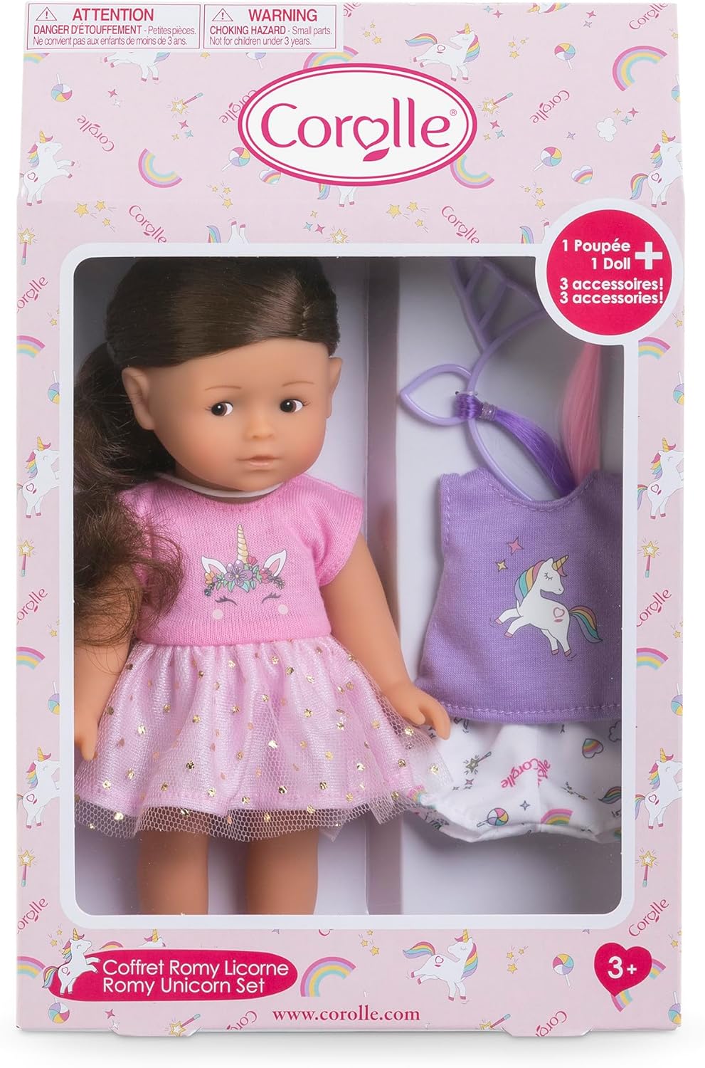 Corolle - MES Mini Corollines, Romy Einhorn, 20 cm, ab 3 Jahren, 9000240140