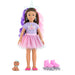 Corolle Girls Luna Unicorn Set, Dressing Doll with Dog, Unicorn Headband, Earrings and Extra Inline Skates, Vanilla Fragrance, 28 cm, from 4 Years