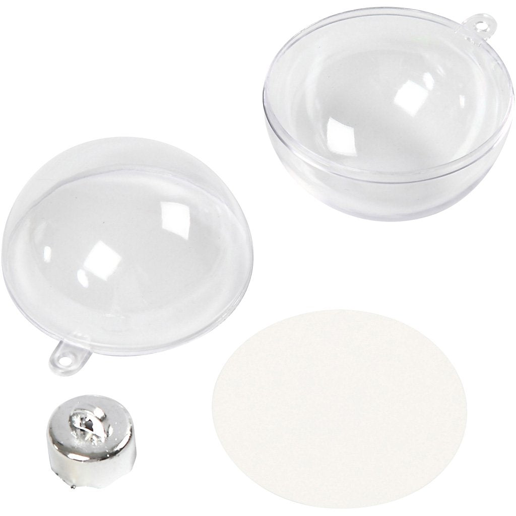 Baubles for decorating, D: 5 cm, 10 pcs