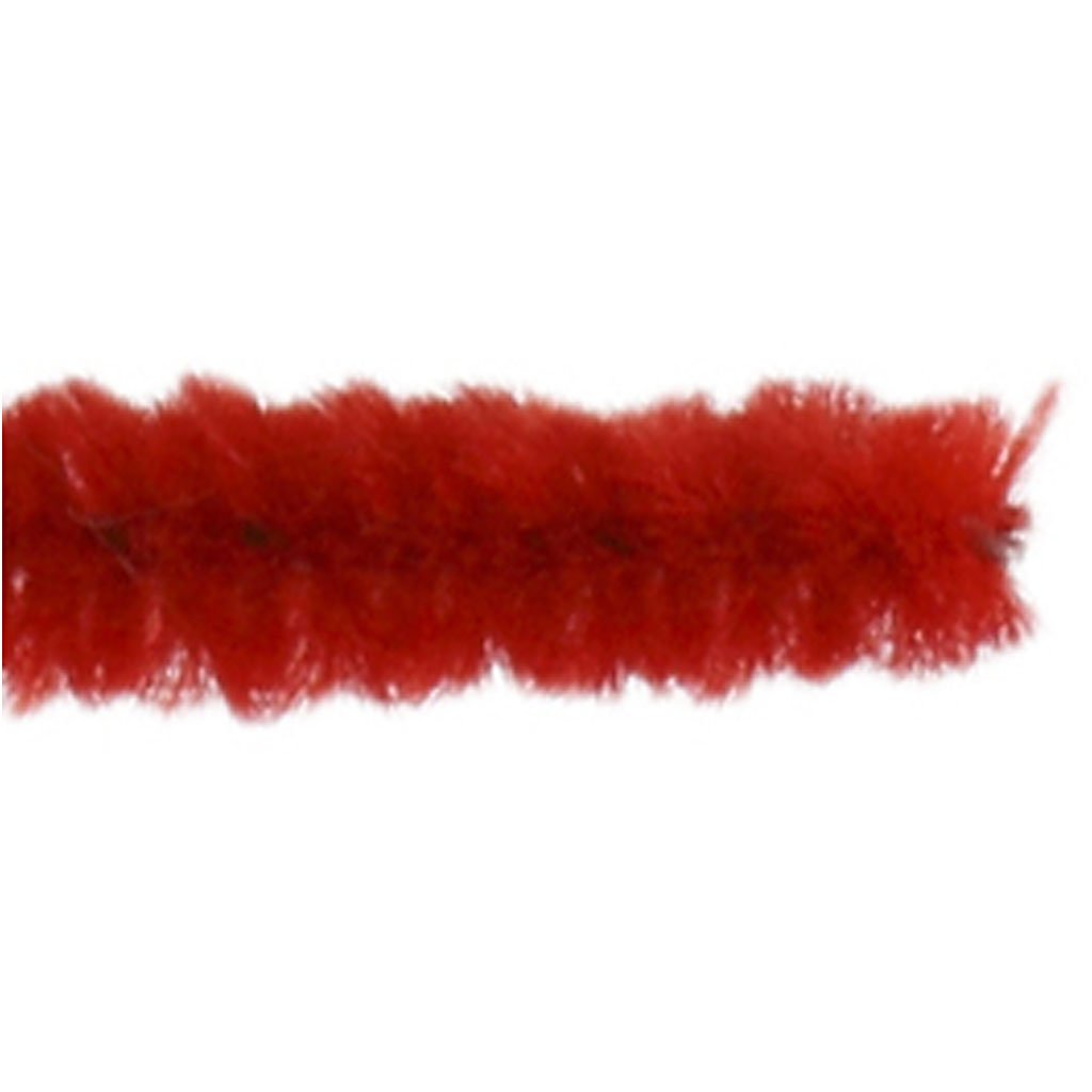 Pfeifenreiniger, Stärke 9 mm, L: 30 cm, Rot, 25 Stück